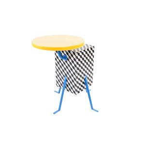 Table d'appoint guéridon - KRISTALL Jaune et bleu