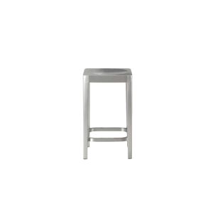 Tabouret haut - EMECO BARSTOOL Aluminium brossé L 36cm x P 36cm x H 61cm, Assise 61cm Aluminium recyclé