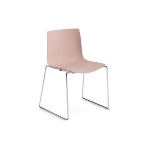 Chaise - CATIFA 46 pi&egrave;tement luge Chrome Rose