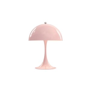Lampe &agrave; poser - PANTHELLA 250 Rose p&acirc;le Acier poin&ccedil;onn&eacute;, aluminium