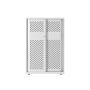 Meuble de rangement - GLIDE L 80 Acier finition époxy Blanc Chalk L 80 x P 47 x H 114 cm