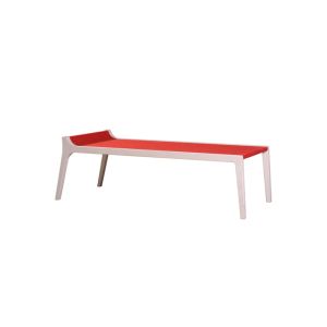 Siège enfant - Banc ERYKAH Contreplaqué bouleau, Assise feutre L 98cm x P 42cm x H 31cm Rouge