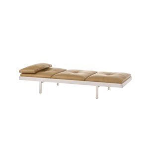 Canapé - DAYBED Cuir Elegant Camel/ frêne blanchi