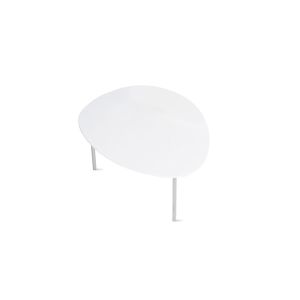 Table basse - ECLIPSE Blanc M : L 55 x P 44 x H 25 cm Chrome mat