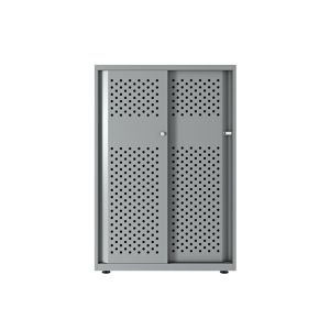 Meuble de rangement - GLIDE L 80 Acier finition époxy Gris Silver L 80 x P 47 x H 114 cm