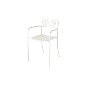 Chaise extérieur - Petit fauteuil PATIO LAMES Blanc pur