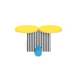 Table d'appoint guéridon - POLAR Jaune et bleu