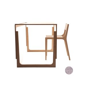 Bureau enfant - Bureau VACLAV Feutre gris L 115cm x P 63cm x H 60-66-72cm Contreplaqué bouleau, Feutre