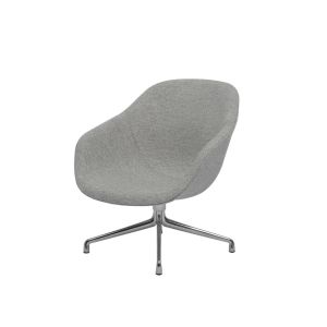 Fauteuil - ABOUT A LOUNGE CHAIR AAL 81 Gris 116 L 76cm x P 73cm x H 81cm, Assise H 36cm Tissu Hallingdal, Coque polyuréthane et mousse, Piètement fon