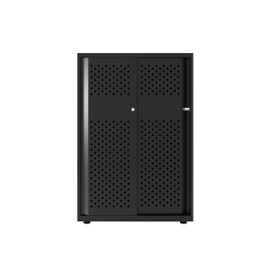 Meuble de rangement - GLIDE L 80 Noir Acier finition époxy L 80 x P 47 x H 114 cm