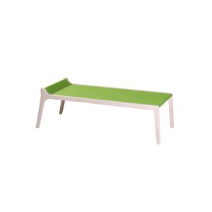 Siège enfant - Banc ERYKAH Contreplaqué bouleau, Assise feutre L 98cm x P 42cm x H 31cm Vert