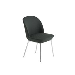 Chaise - OSLO Tissu Twill Weave, mousse polyuréthane, acier Vert 990/ chrome