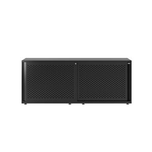 Meuble de rangement - GLIDE L 200 Noir Acier finition époxy L 200 x P 47 x H 80 cm