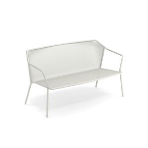 Canap&eacute; ext&eacute;rieur - DARWIN Blanc mat L 140 x P 73 x H 75 cm, assise 39 cm