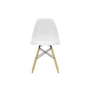 Chaise - EAMES PLASTIC CHAIR DSW &eacute;rable nuance de jaune &Eacute;rable nuance de jaune Cotton white RE