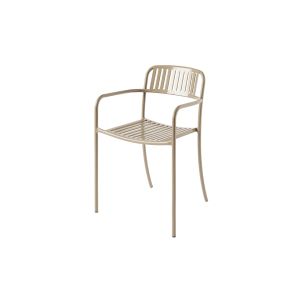 Chaise extérieur - Petit fauteuil PATIO LAMES Beige gris