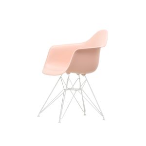 Chaise - EAMES PLASTIC ARMCHAIR DAR pieds Tour Eiffel Blanc finition époxy Rose tendre RE