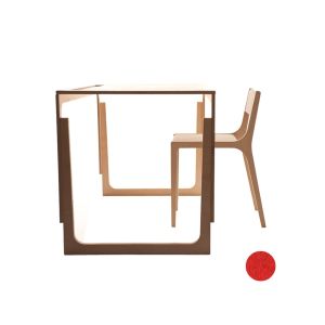 Bureau enfant - Bureau VACLAV Feutre rouge L 115cm x P 63cm x H 60-66-72cm Contreplaqué bouleau, Feutre