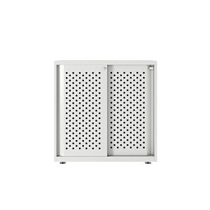 Meuble de rangement - GLIDE L 80 Acier finition époxy Blanc Chalk L 80 x P 47 x H 80 cm