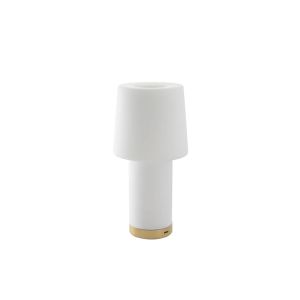 Lampe à poser - CAMEO Blanc/ laiton