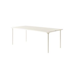Table extérieur - Table PATIO 200x100 Blanc perlé