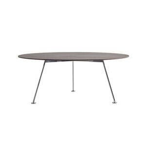 Table - GRASSHOPPER Ø 180 Ø 180 x H 72 cm Placage châtaigner, chrome poli Chataignier