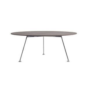 Table - GRASSHOPPER Ø 180 Ø 180 x H 72 cm Placage châtaigner, chrome poli Chataignier