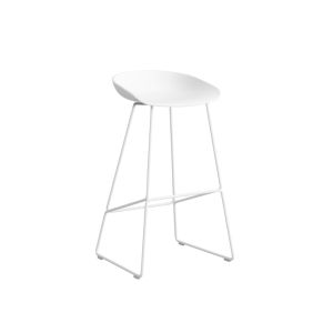 Tabouret haut - ABOUT A STOOL AAS 38 H75 Blanc L 50 x P 48 x H 85 cm, assise H 75 cm