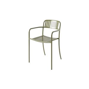 Chaise extérieur - Petit fauteuil PATIO LAMES Vert jonc