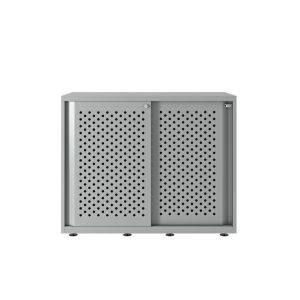 Meuble de rangement - GLIDE L 100 Acier finition époxy Gris Silver L 100 x P 47 x H 80 cm
