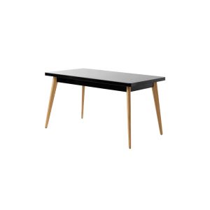 Table - Table 55 140x80 pieds bois Noir