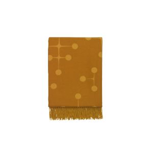 Plaid - Plaid EAMES WOOL BLANKET Moutarde 100% laine d'agneau m&eacute;rinos L 200cm x P 135cm