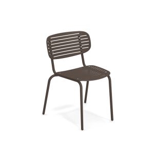 Chaise ext&eacute;rieur - MOM Marron d'Inde L 53 x P 56 x H 76 cm, assise 45 cm