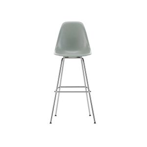 Tabouret haut - EAMES FIBERGLASS STOOL High Vert mousse Eames Chromé brillant