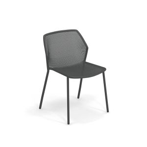 Chaise ext&eacute;rieur - DARWIN Fer ancien L 53 x P 54 x H 77 cm, assise 45 cm