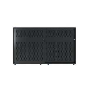 Meuble de rangement - GLIDE L 200 Noir Acier finition époxy L 200 x P 47 x H 114 cm