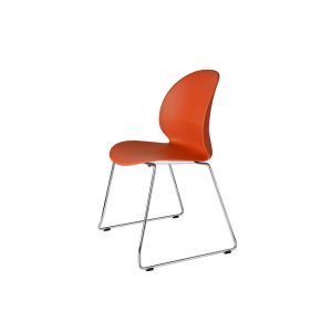 Chaise - N02 RECYCLE pi&eacute;tement luge Orange fonc&eacute; Polypropyl&egrave;ne 100% recycl&eacute;/recyclable, acier chrom&eacute; L 54 x P 53 x H 81 cm, Assise H 46 cm