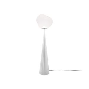 Lampadaire - MELT CONE FAT Opalin/ chrome