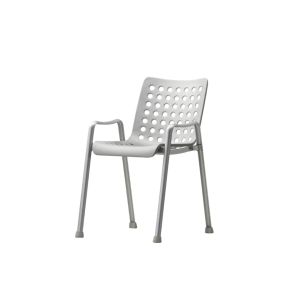 Chaise - LANDI Aluminium anodisé L 51,5cm x P 65cm x H 79,5cm, Assise H 58,5cm Coque Tôle d'aluminium, Piètement profilés aluminium