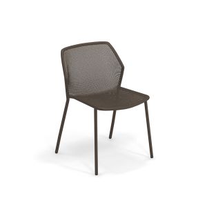 Chaise ext&eacute;rieur - DARWIN Marron d'Inde L 53 x P 54 x H 77 cm, assise 45 cm