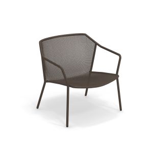 Fauteuil ext&eacute;rieur - DARWIN Marron d'Inde L 77 x P 73 x H 75 cm, assise 39 cm