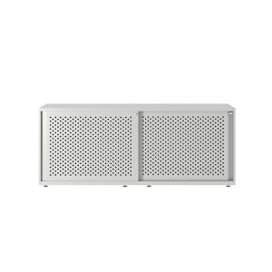 Meuble de rangement - GLIDE L 200 Acier finition époxy Blanc Chalk L 200 x P 47 x H 80 cm