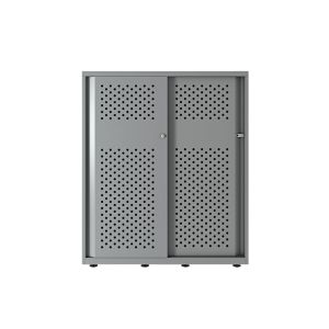 Meuble de rangement - GLIDE L 100 Acier finition époxy Gris Silver L 100 x P 47 x H 114 cm