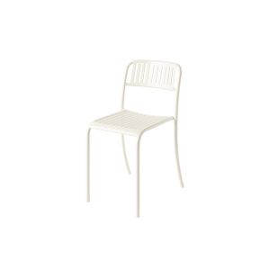 Chaise extérieur - Chaise PATIO LAMES Blanc perlé
