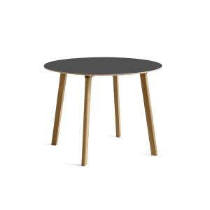 Table - CPH DEUX 220 Gris stone Ø 98 x H 73 cm Chêne vernis à base d'eau