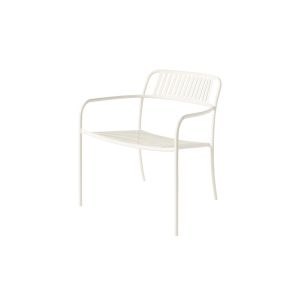 Fauteuil extérieur - Fauteuil PATIO LAMES Blanc perlé