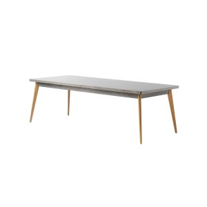 Table - Table 55 240x100 pieds bois Brut verni