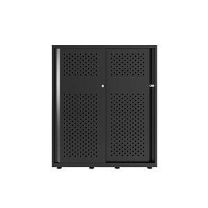 Meuble de rangement - GLIDE L 100 Noir Acier finition époxy L 100 x P 47 x H 114 cm