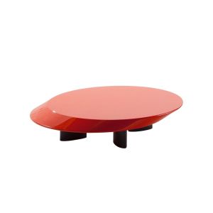 Table basse - 520 ACCORDO Rouge brillant Bois laqué L 140cm x P 125cm x H 30cm