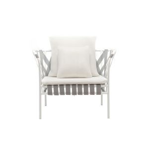 Fauteuil extérieur - Fauteuil INOUT 851 Blanc/ sangles grises/ Aspen 03